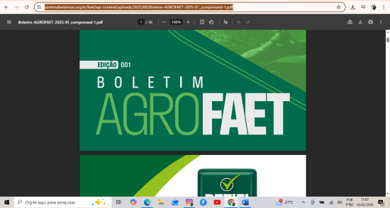 AGRO TOCANTINS ][ FAET lança 3ª edição do Boletim Agro com foco em exportações